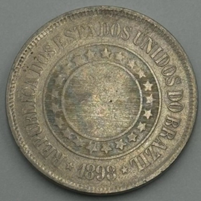 moeda 200 réis 1898 Brasil República cupro níquel (c127)