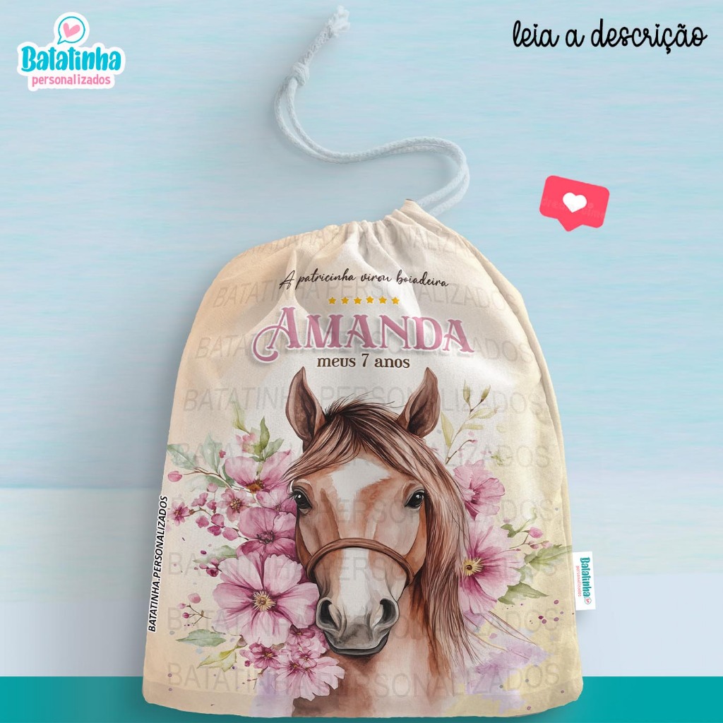 20 Saquinho Surpresa Country Personalizado para Lembrancinha de Aniversário Boiadeira
