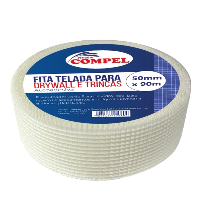 Fita Telada Premium Para Trincas e Draywall 50mm  (3 Tamanhos)