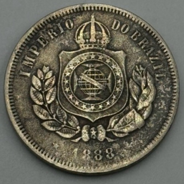moeda 200 réis 1888 Brasil Império cupro níquel (c130)