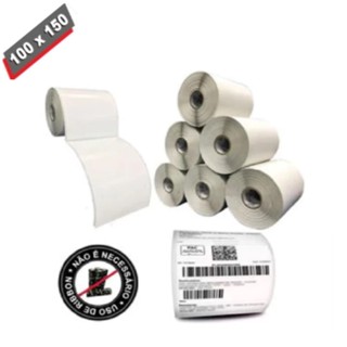 1 Rolo Etiqueta 10x15 100x150 Térmica Adesiva Serrilha Não Usa Ribbon Para E-Commerce (180 etq/rolo) em Oferta na Shopee