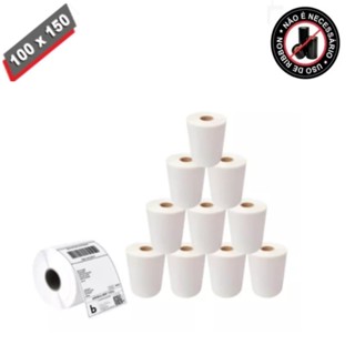 Etiqueta 10x15 100x150 Termica Adesiva Serrilha Nao Usa Ribbon -Kit c/ 10 Rolos (180 etq/rolo) em Oferta na Shopee