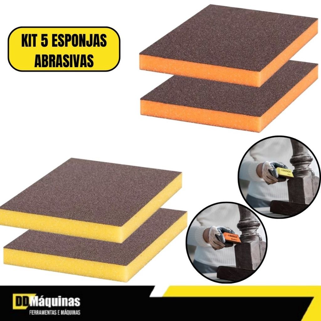 Kit 3 Esponjas Abrasiva  Expert S473 98x13x120mm + 2 Esponjas Abrasiva Expert Fine - Bosch - Home & Living