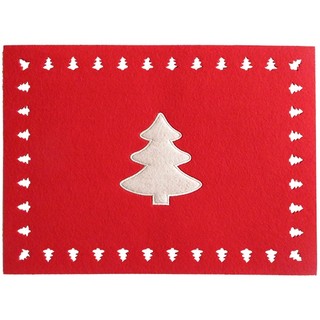 Souplast / Lugar Americano 40x30cm Feltro Bordado Árvore de Natal