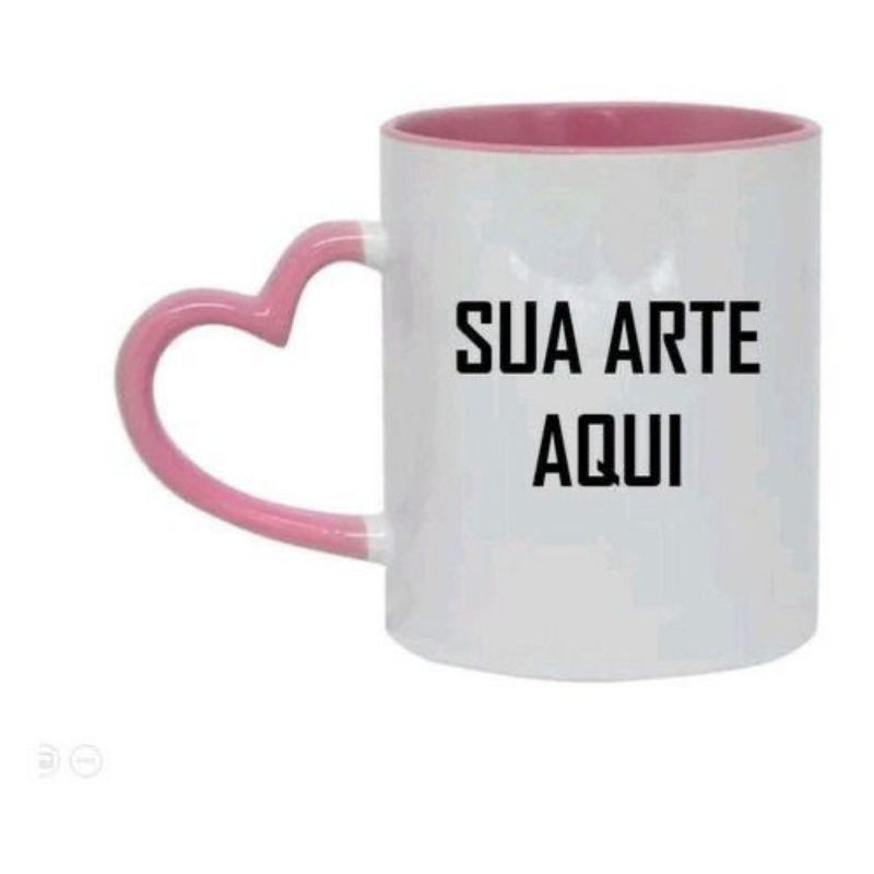 CANECA ALÇA DE CORAÇÃO (FAZEMOS SUA ARTE) em Oferta na Shopee