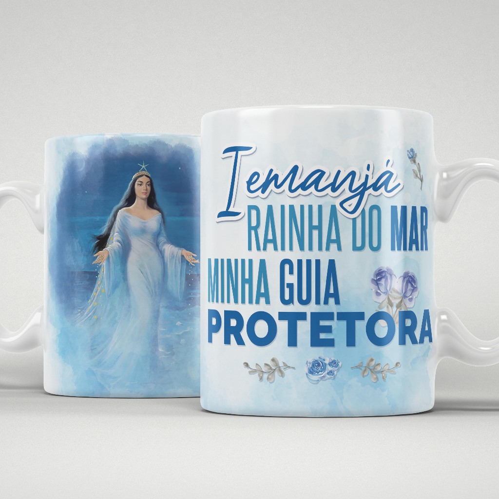 Caneca Orixás - Yemanjá | Porcelana | Plástico