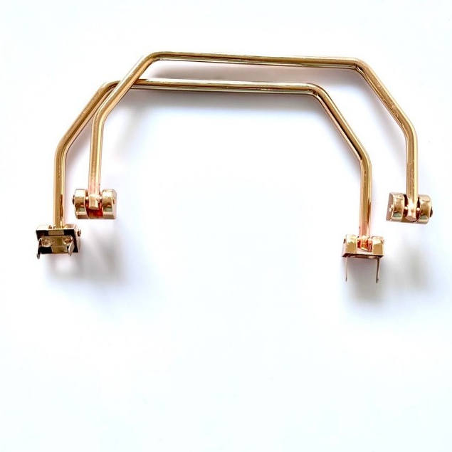 Detalhes do Alça Metal Geométrica Dourada Para Bolsas 14 Cm x 6 Cm - Ref-1850-19