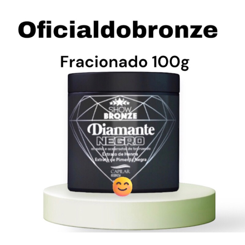 Ativador bronzeamento Diamante Negro lançamento capilar essência. em Oferta na Shopee