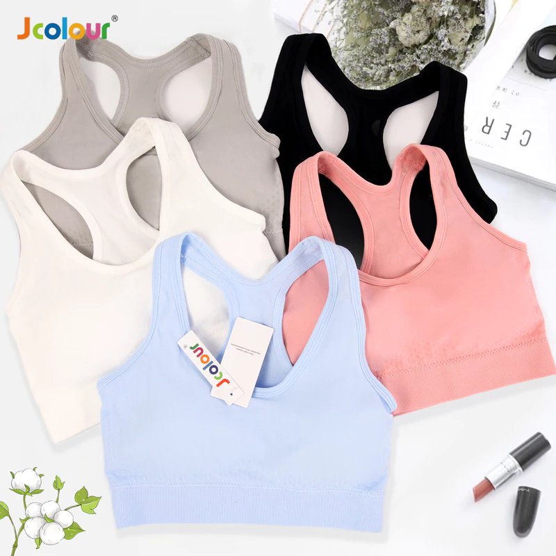Jcolour Kit 2 Top Academia Sutiã Esportivo Fitness Sustentação Nadador Regata Adulto Lingerie — imagem 1
