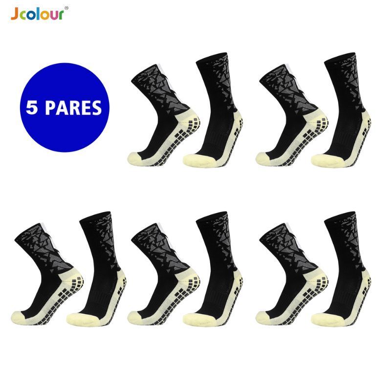 Jcolour Kit 5 Meia de Futebol Alta Qualidade silicone Antiderrapante Basquetebol Estilo Camuflagem - Men Clothes