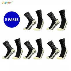 Jcolour Kit 5 Meia de Futebol Alta Qualidade silicone Antiderrapante Basquetebol Estilo Camuflagem