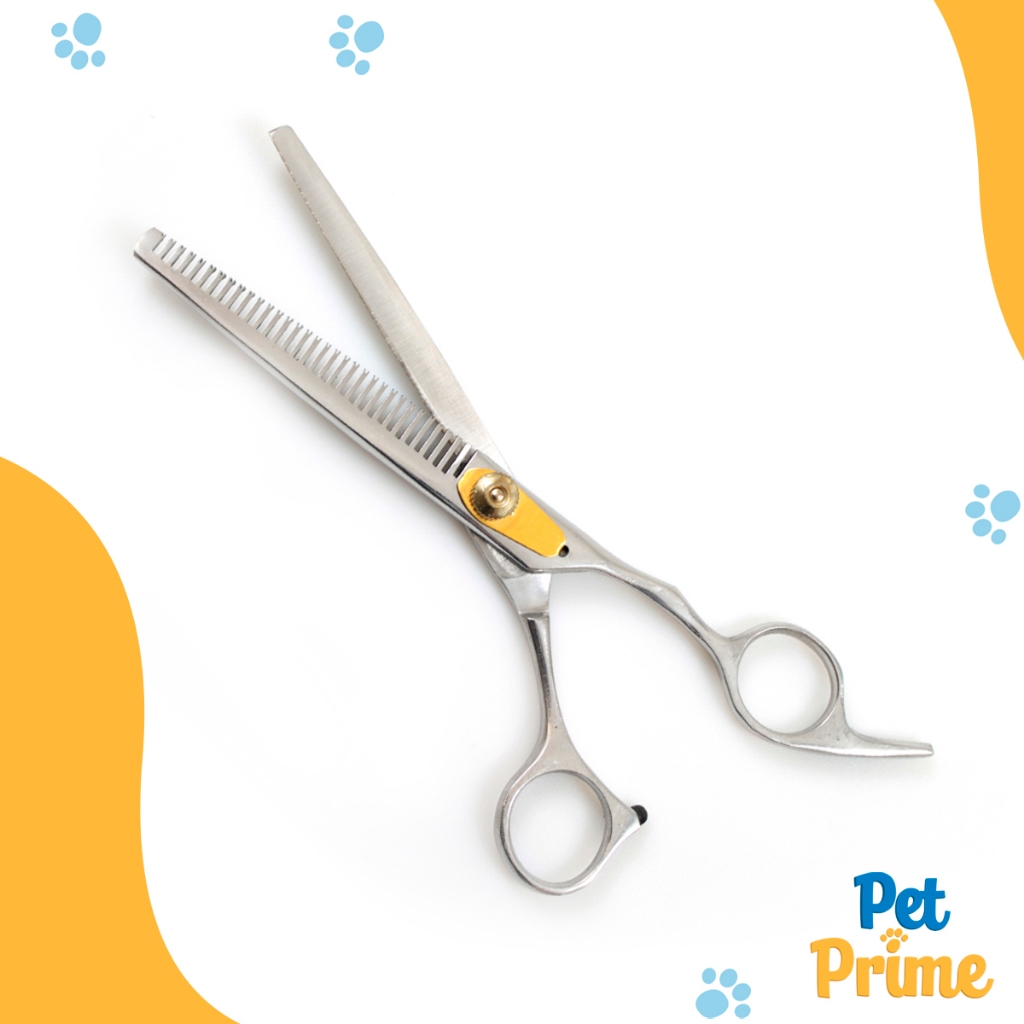 Tesoura Aço Semi Dentada 16cm Para Pet Savana