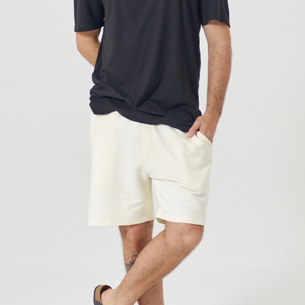 Shorts Moletinho Casual Masculino Amarelo Manteiga - Men Clothes