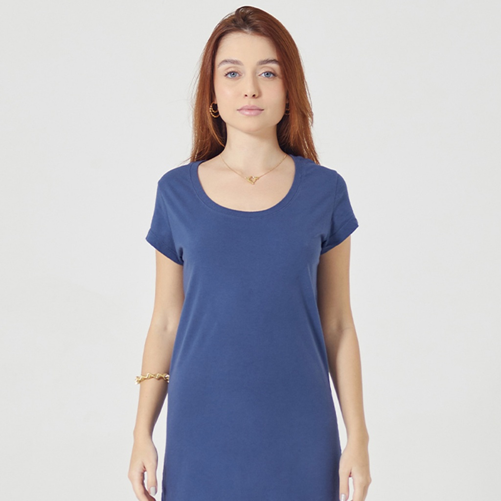 Vestido Basic Casual Azul Indico - Women Clothes