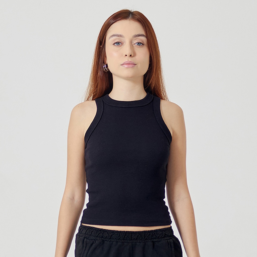 Regata Feminina Canelada Preta em Oferta na Shopee