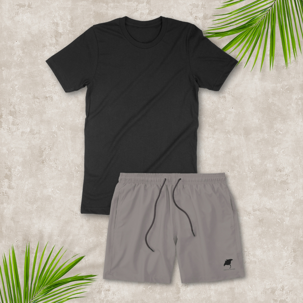Conjunto Masculino Camiseta 100% Algodão Básica e Short Masculino Academia Verão Casual
