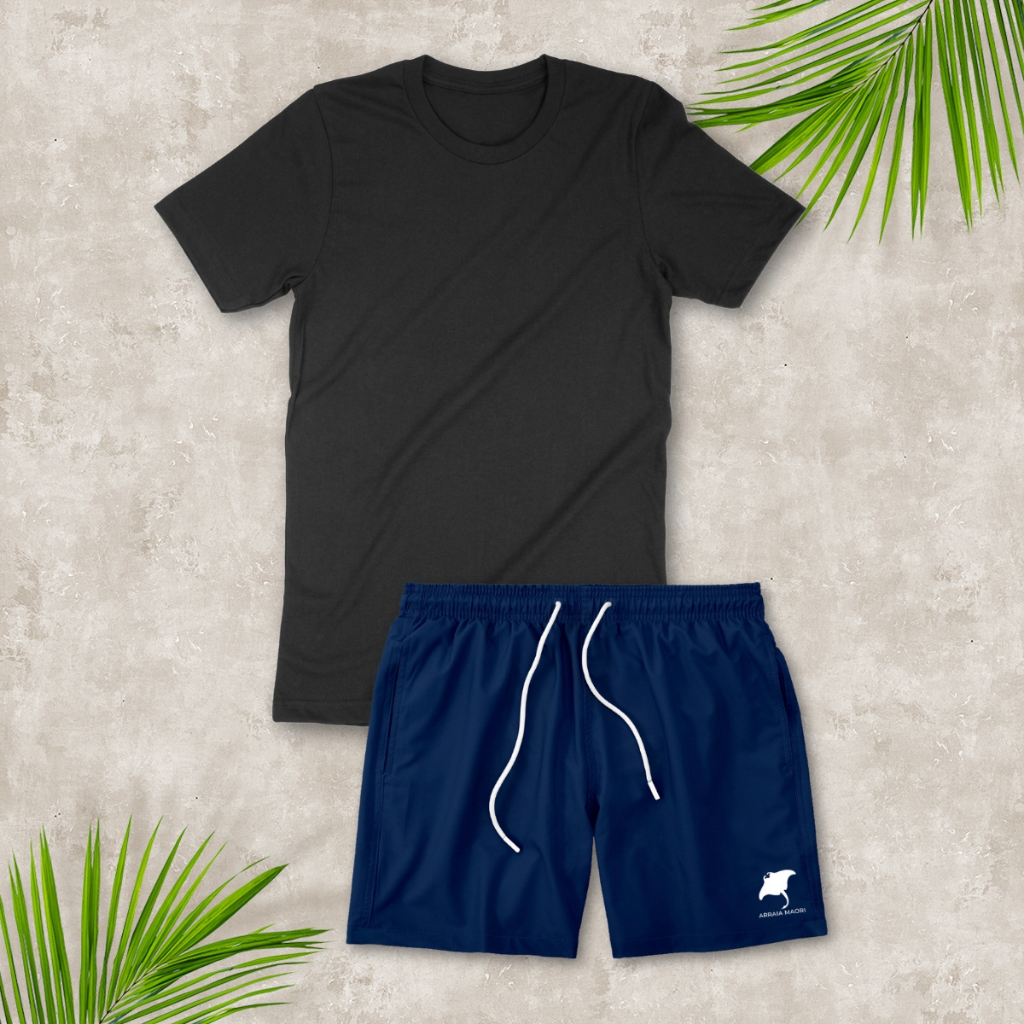 Conjunto Masculino Camiseta 100% Algodão e Short Masculino Academia Praia Casual