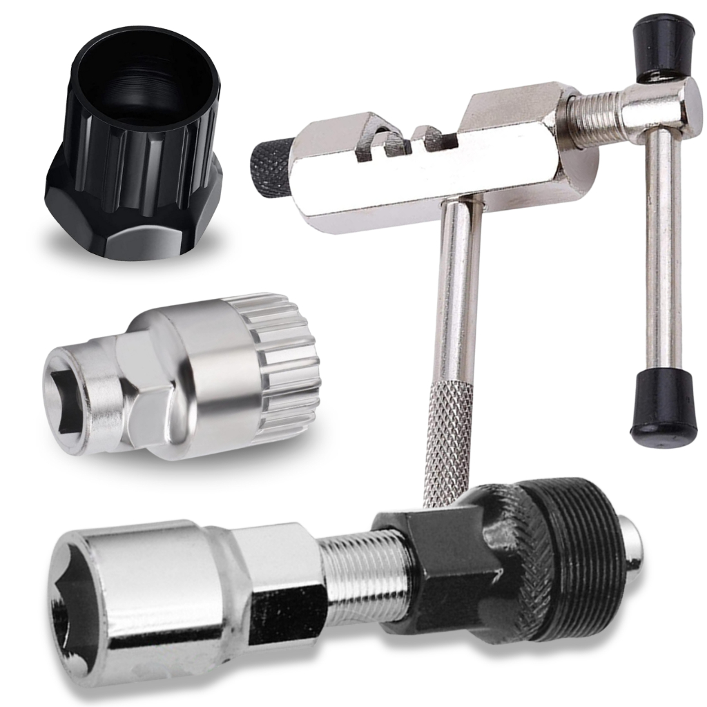 Kit Ferramentas Chaves Reparação Reparo Bike Extrator Pedivela Movimento Central Roda Livre Saca Tira Pino Corrente em Oferta na Shopee