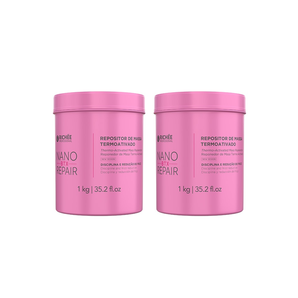 Kit 2 Btx 's  NanoBeauty BTX Termo Ativado Antifrizz 2x1kg Richée Professional