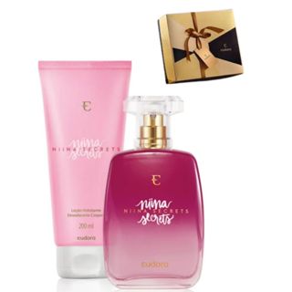 Kit Niina Secrets Colônia 100ml + Hidratante Corporal 200ml + Caixa Presenteavel Eudora em Oferta na Shopee