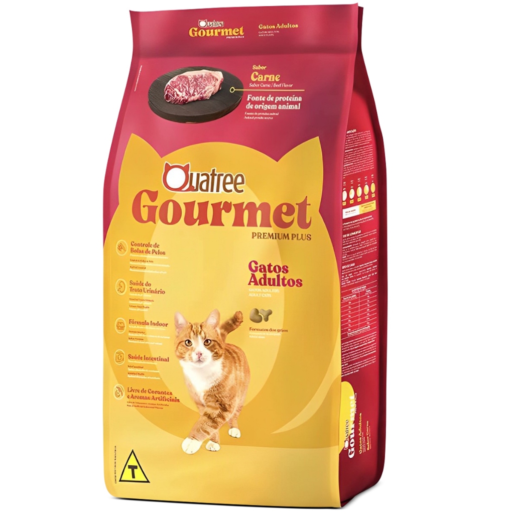 Ração Quatree 10kg Para Gatos Adultos Sabor Carne em Oferta na Shopee