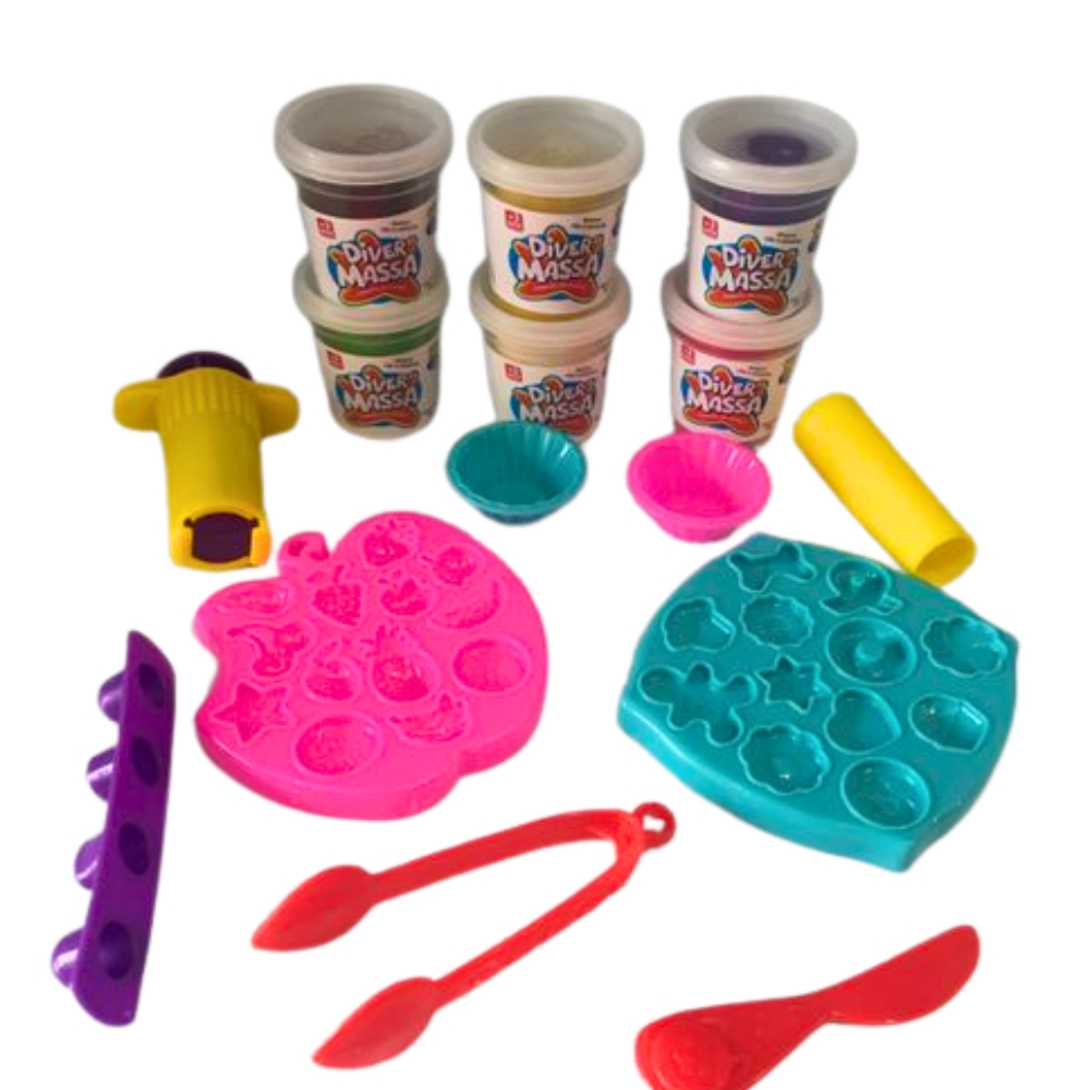Diver Massa Kit Confeitaria Divertida 8060 Divertoys Diversão Alegria Lembrança Dia Das Crianças Presente Barato