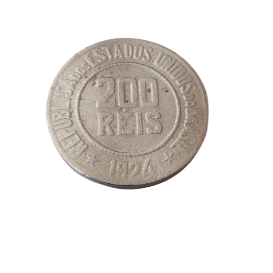 Moeda 200 Reis 1924 - Republica Cuproniquel - Mbc - Mc0135