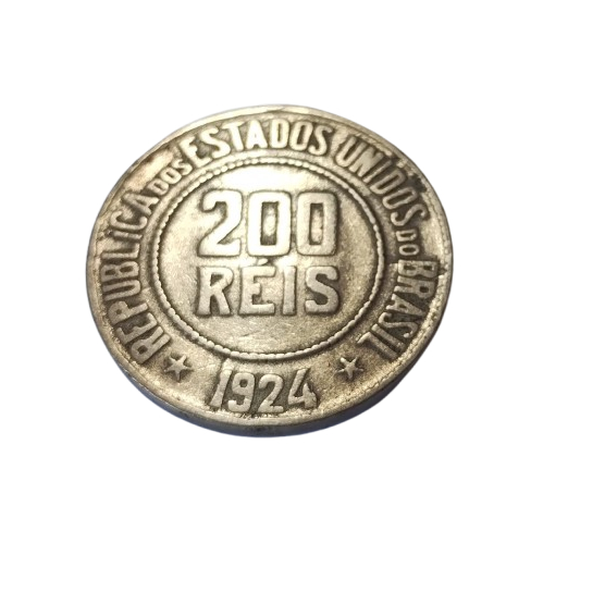 Moeda 200 Reis 1924 - Republica - Cuproniquel - Mbc - ESCASSA - Y042