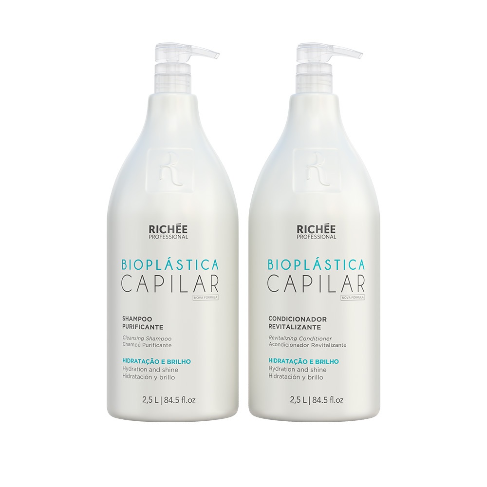 bioplastica Shampoo e Condicionador 2,5l Richée em Oferta na Shopee