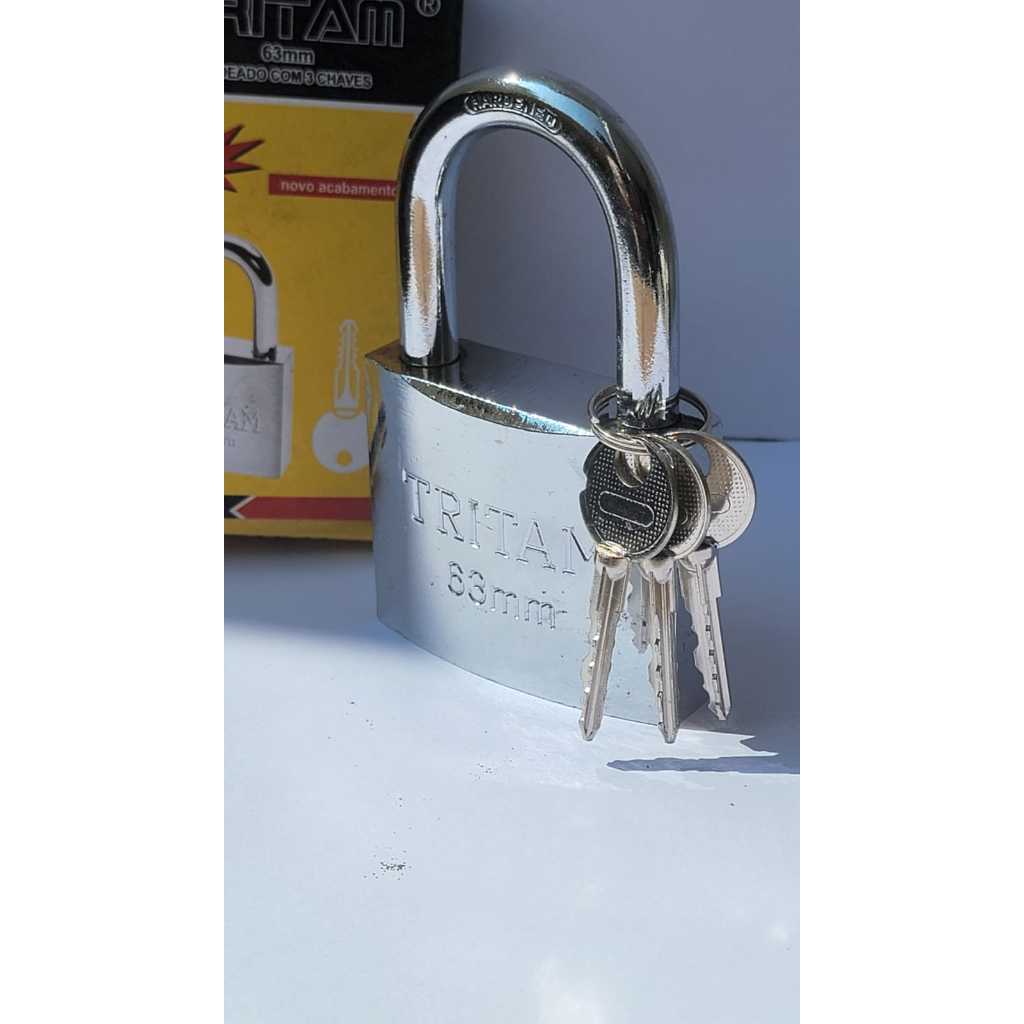 cadeado tetra 50MM é um tipo de cadeado de alta segurança contem 3 chaves