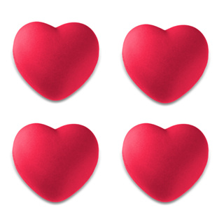 Coração De Vinil Anti Stress E Fisioterapia - Kit C/4 Red em Oferta na Shopee