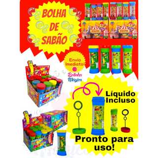 24 Bolha De Sabão Para kit Festa Lembracinha Aniversario Prenda Criança Quermesse novo em Oferta na Shopee