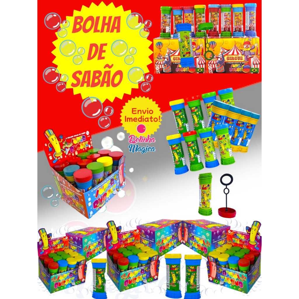 1 Bolha De Sabao Para  Kit Festa Lembrancinha Aniversario Prenda Quermesse  novo em Oferta na Shopee