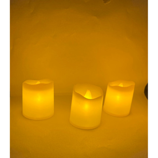 Kit 12 vela decorativa led eletronica linda amarela com bateria festa casamento, batizado decoração em Oferta na Shopee