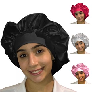 TOUCA DE CETIM ANTI FRIZZ COM FAIXA DE CABELO FLEXÍVEL HIDRATA CUIDA DOS FIOS SEM MACHUCAR A CABEÇA. em Oferta na Shopee