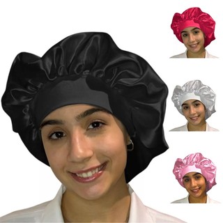 TOUCA DE CETIM ANTI FRIZZ COM FAIXA DE CABELO FLEXÍVEL HIDRATA CUIDA DOS FIOS SEM MACHUCAR A CABEÇA.