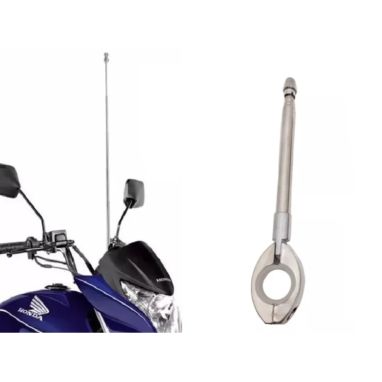Antena Corta Pipa Linha Chilena Cerol Cromada Motos Universal IMPORTADO 2007