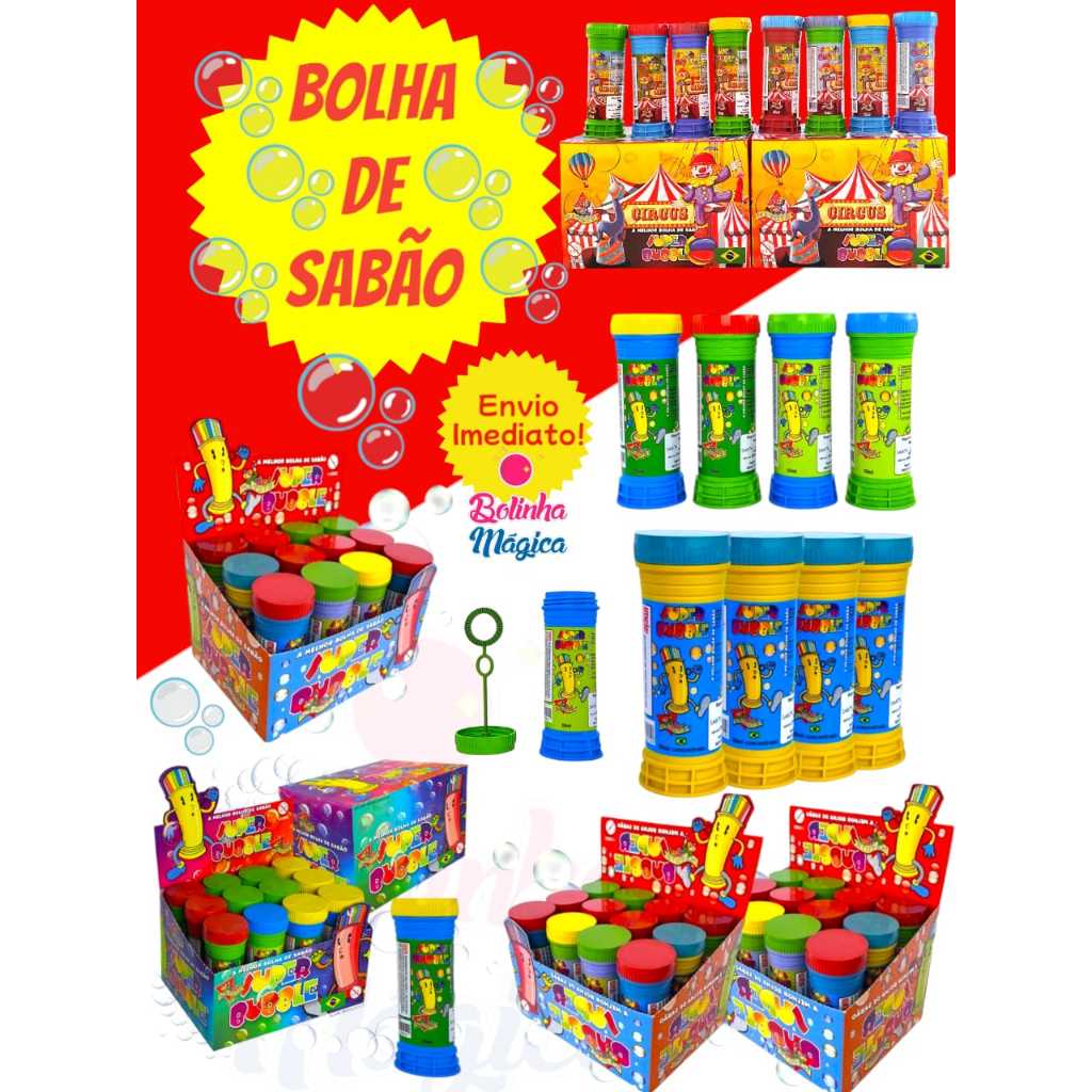 15 Bolha De Sabão Para kit Festa Lembracinha De Aniversario Infantil Prenda Bolinhas de Sabao novo em Oferta na Shopee