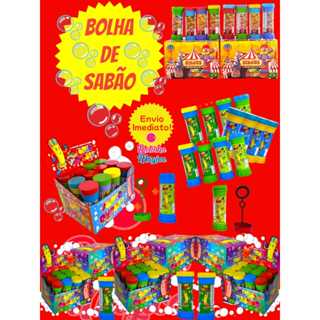 20 Bolha de Sabão Bolinha com Liquido P/ Personalizar Colorido Kit Festa Atacado Lembrancinha Prenda em Oferta na Shopee