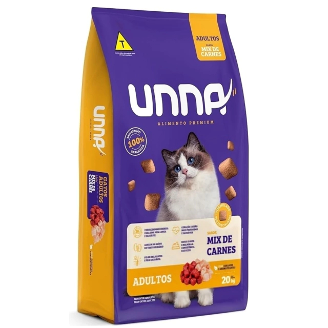 GRANEL DE RAÇÃO Unna Gatos ADULTOS  SABOR MIX DE CARNES 1 kg