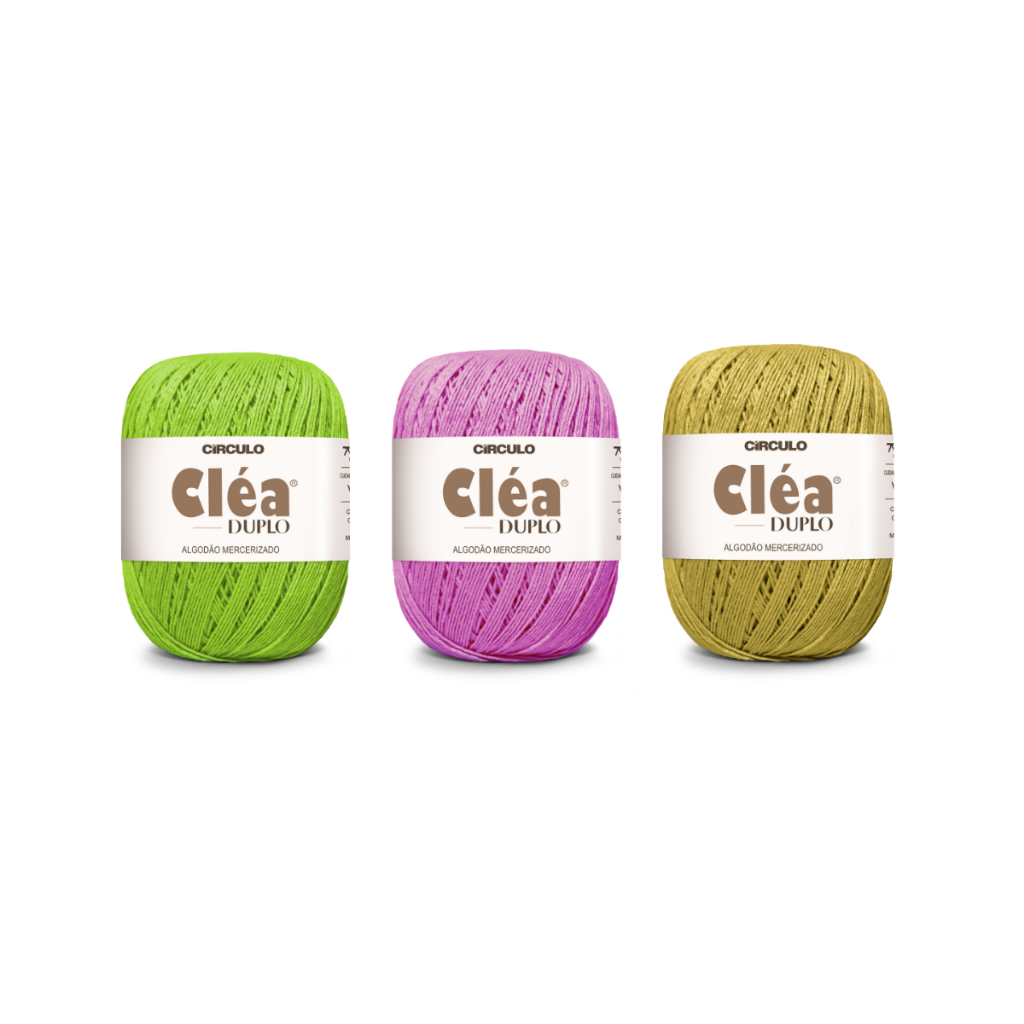 Linha Cléa Duplo 295TEX 508m Círculo Cartela Completa Cores - 01 Novelo