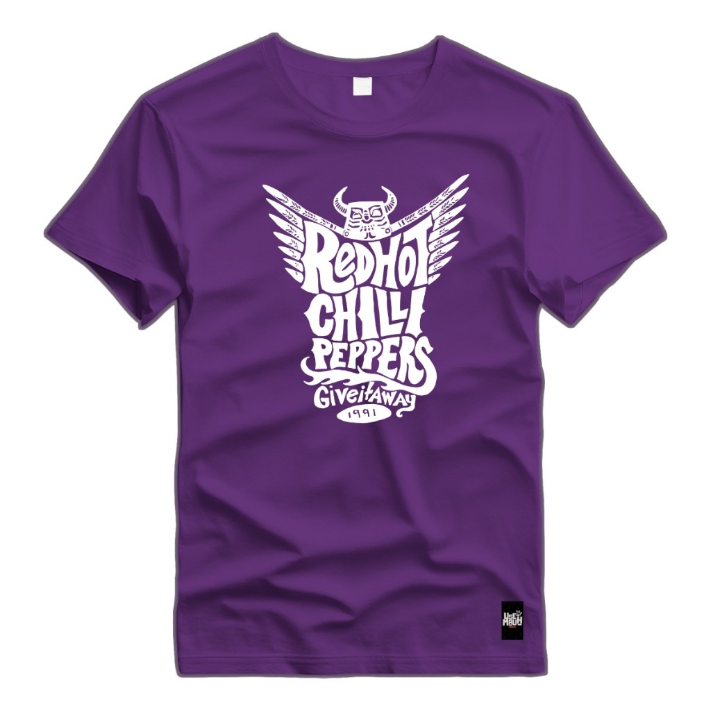 Camiseta Unissex Estampada Algodão Premium Banda Rock Red Hot Chilli Peppers Camisa Casual (Ref:1041)