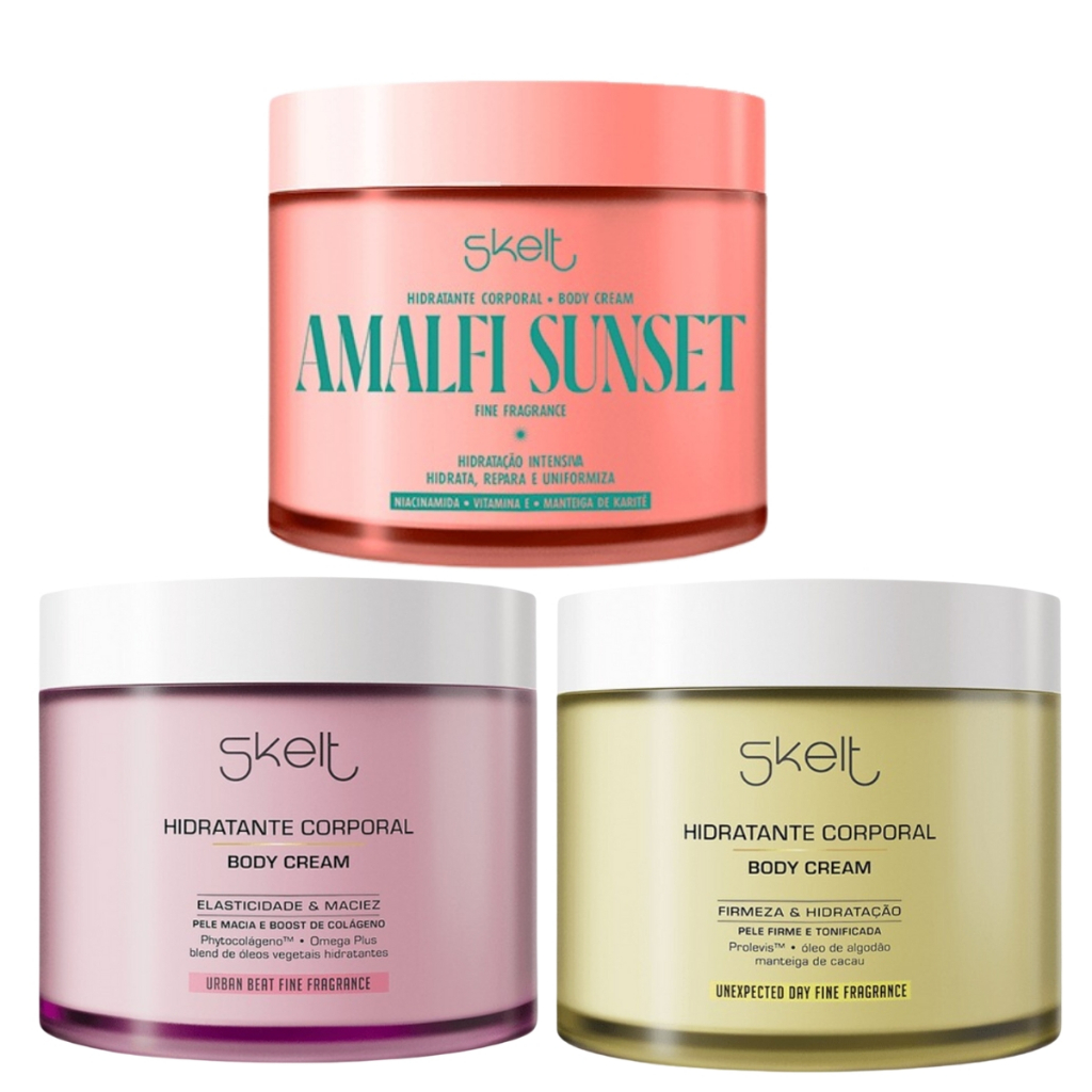 Skelt Kit Hidratante Corporal Urban Beat + Unexpected Day + Amalfi Sunset 200g