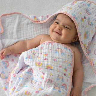 Toalha de Banho Bebê 70 cm x 70 cm Soft 2 Camadas de Fralda Bublim em Oferta na Shopee