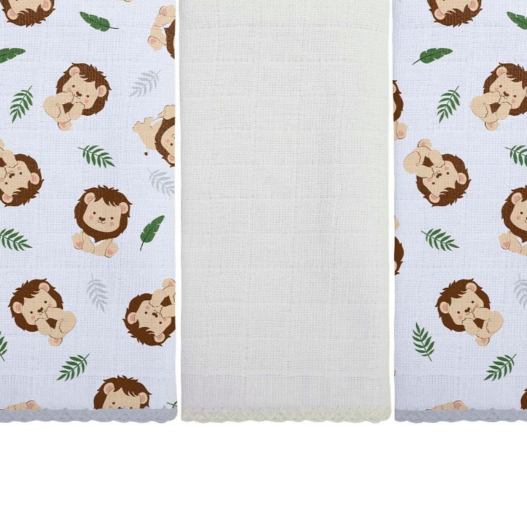 Fralda de Boca para Bebê 03 Unidades Bublim