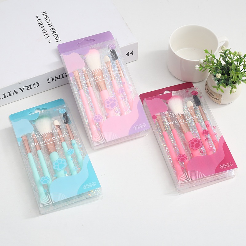 5pcs Kit de pincéis de cosméticos Pó Blush Brush Kit de pincéis de maquiagem de beleza 024-064