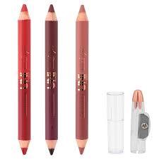 Lápis Batom Duo Contorno Lábios Matte Apontador Uni makeup
