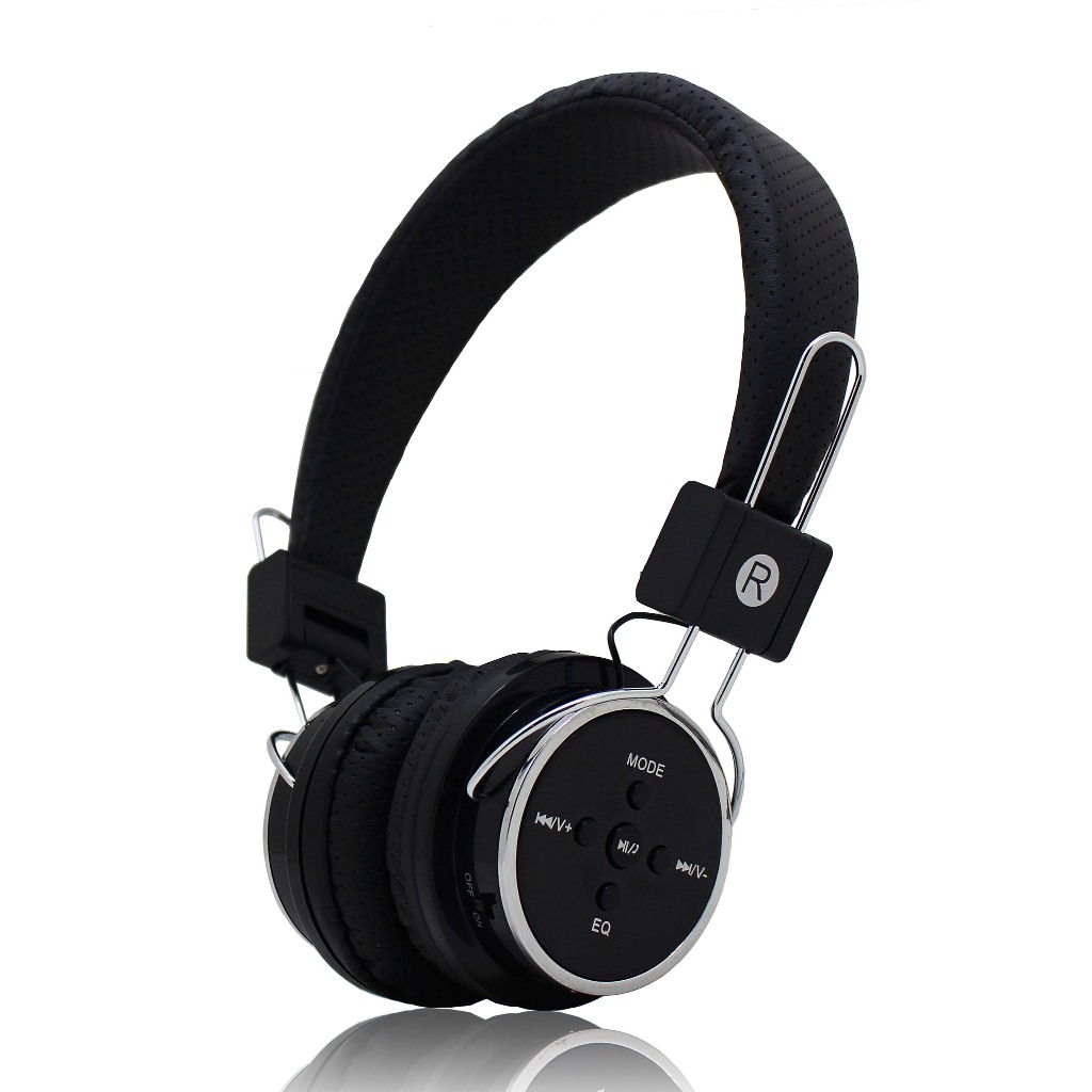 Fone de Ouvido Bluetooth Headphone Sem Fio Recarregável PC Cartão SD MP3 Radio FM AUX P2 Note Hi-Fi