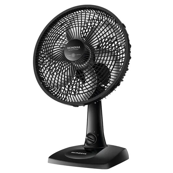 Ventilador de Mesa Mondial 6 Pás Super Power Preto 30cm 127V
