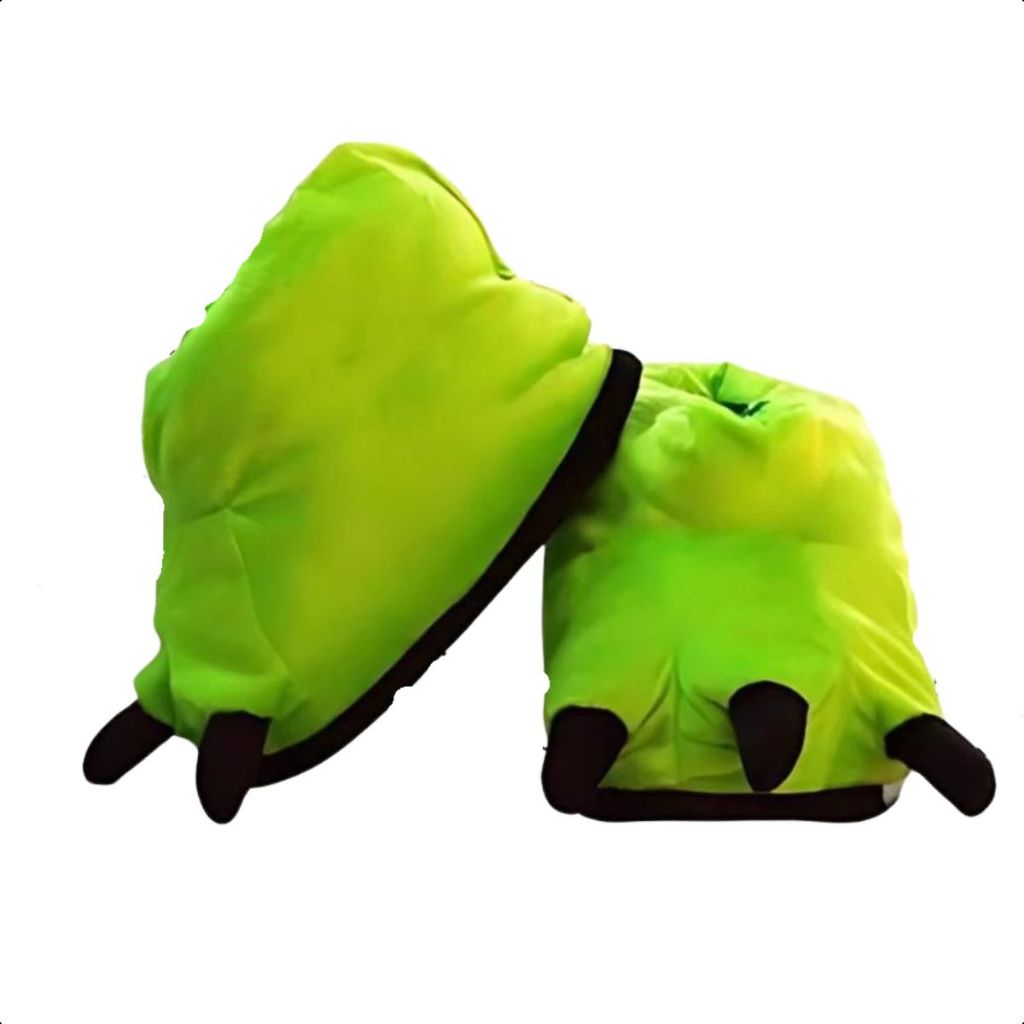 Pantufa Pelúcia Garra Verde Original 3d Quentinha Monstro Sa